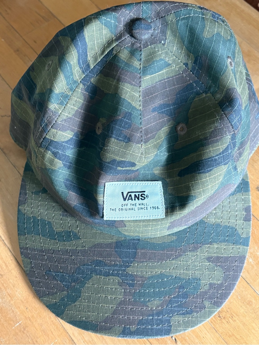 Vans Green Camo 5-Panel Camp Cap